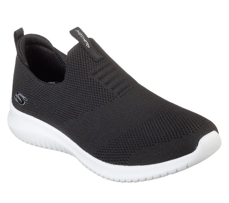 Skechers Dam Svarta/Vita Slip On - Ultra Flex - First Take - Sverige (SJHIT-0913)